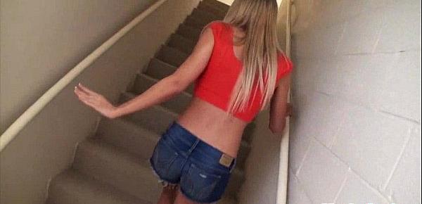  Skinny blonde college girl ass fucked Amanda Tate 1